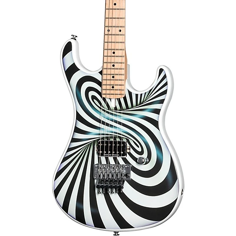 Kramer The 84 "The Illusionist" Electric Guitar 3D Black White Swirl