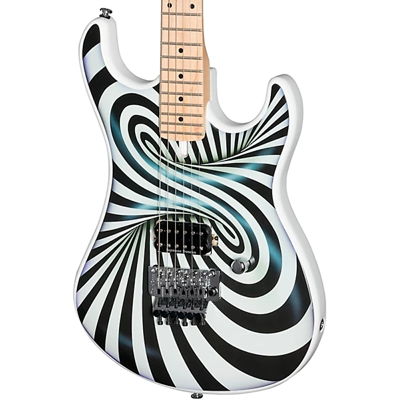 Kramer The 84 "The Illusionist" Electric Guitar 3D Black White Swirl
