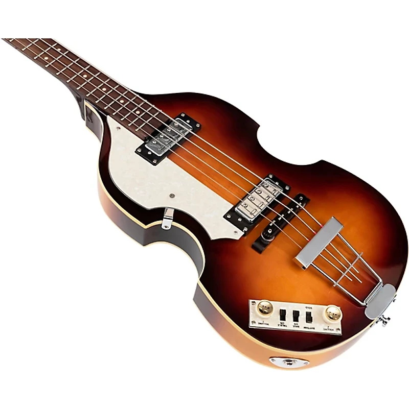 Hofner Ignition Series Left-Handed Short-Scale Violin Bass Guitar Sunburst