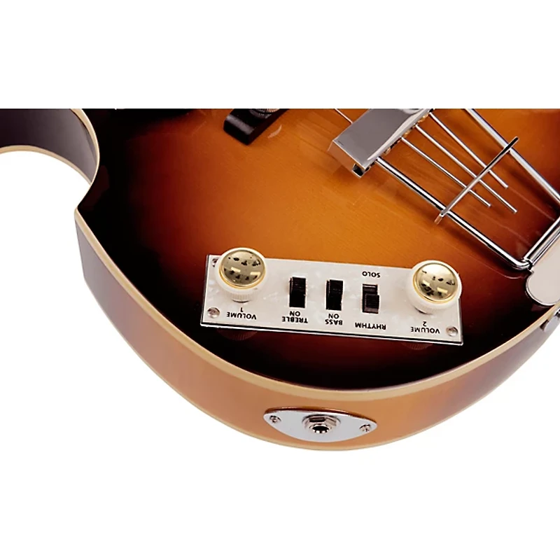 Hofner Ignition Series Left-Handed Short-Scale Violin Bass Guitar Sunburst