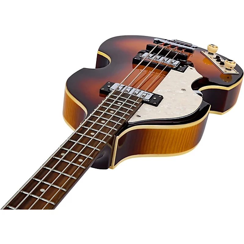 Hofner Ignition Series Left-Handed Short-Scale Violin Bass Guitar Sunburst
