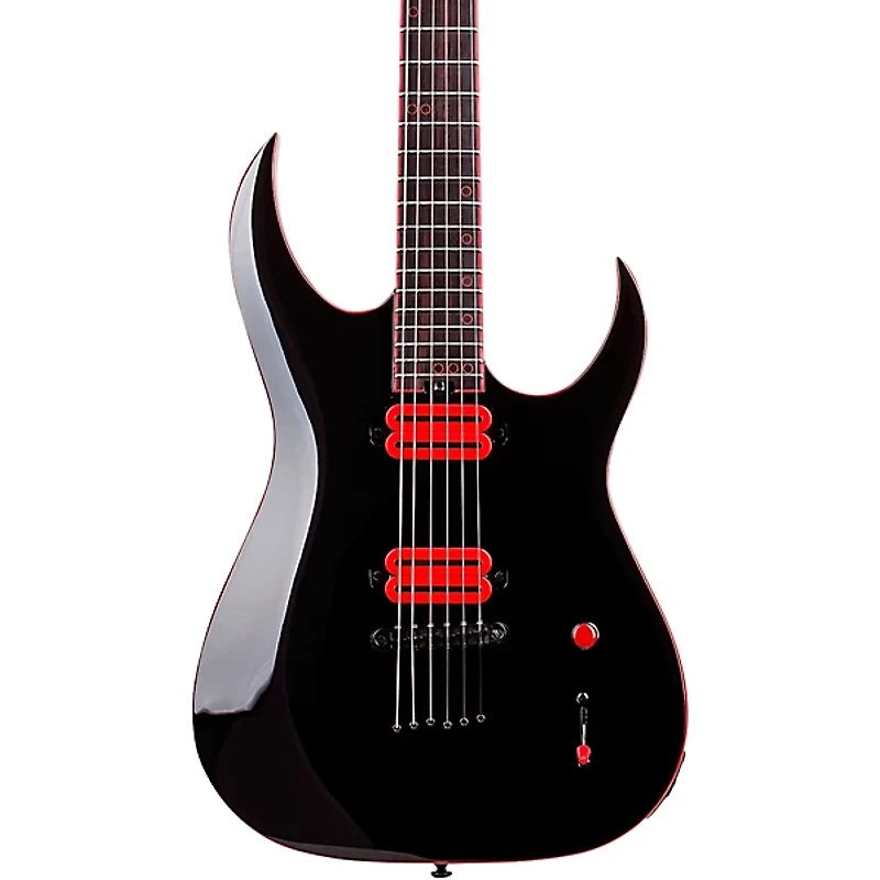 Schecter Guitar Research Sunset-6 Red Dawn Electric Guitar Gloss Black