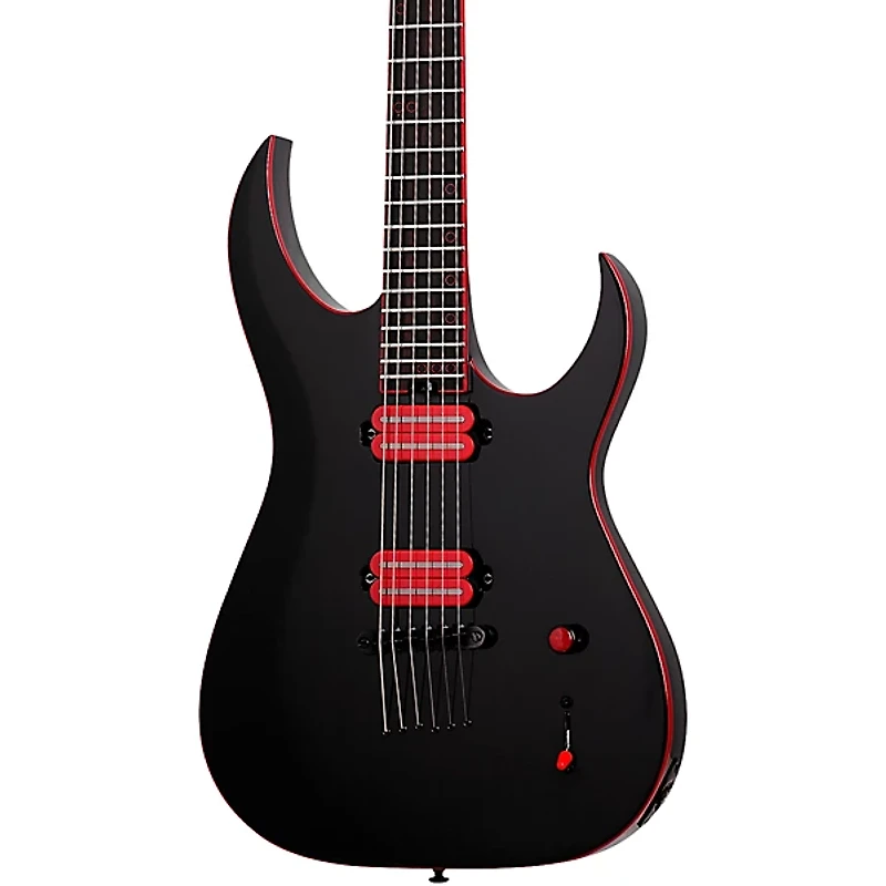 Schecter Guitar Research Sunset-6 Red Dawn Electric Guitar Gloss Black