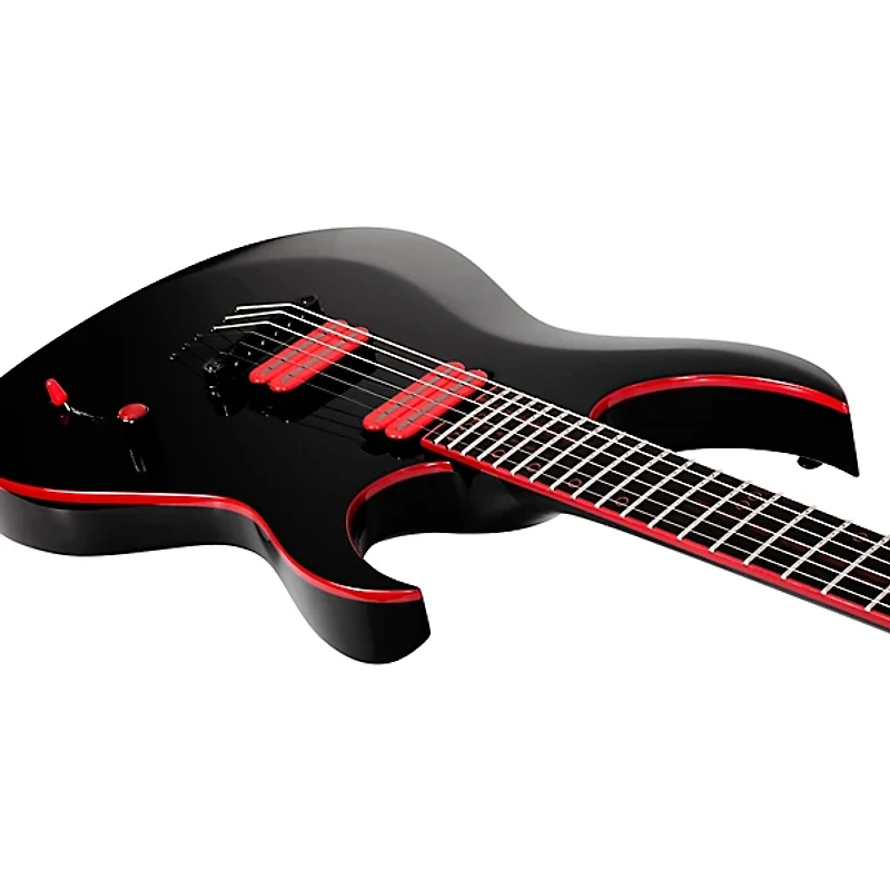 Schecter Guitar Research Sunset-6 Red Dawn Electric Guitar Gloss Black