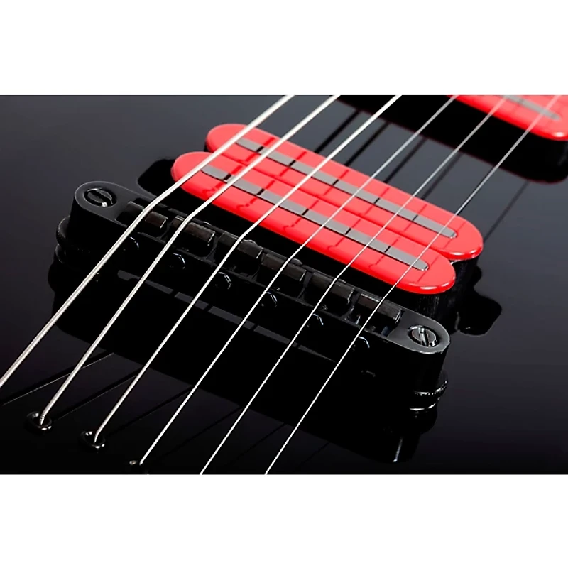 Schecter Guitar Research Sunset-6 Red Dawn Electric Guitar Gloss Black