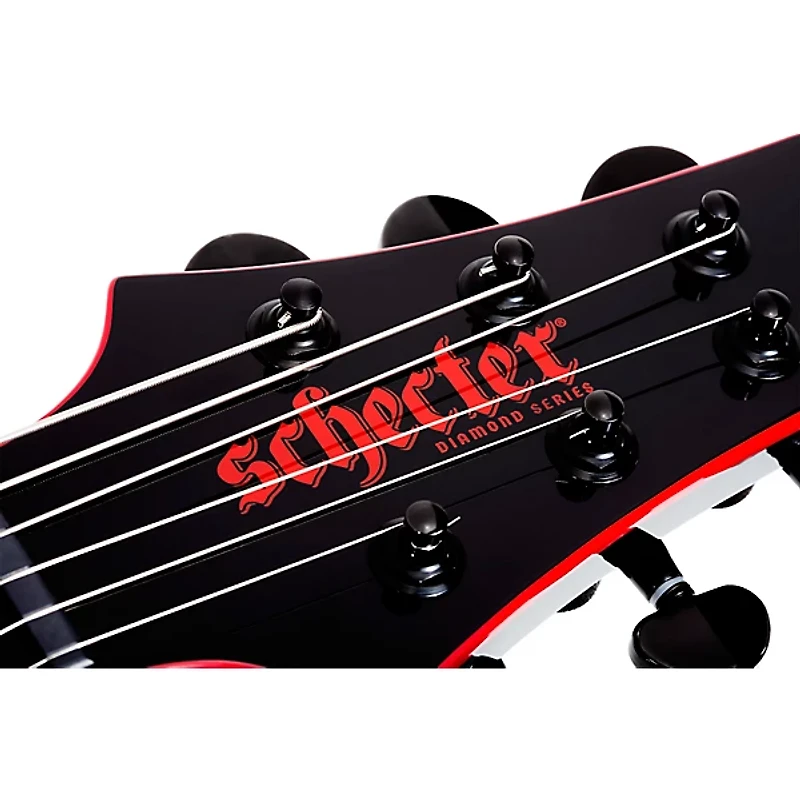 Schecter Guitar Research Sunset-6 Red Dawn Electric Guitar Gloss Black