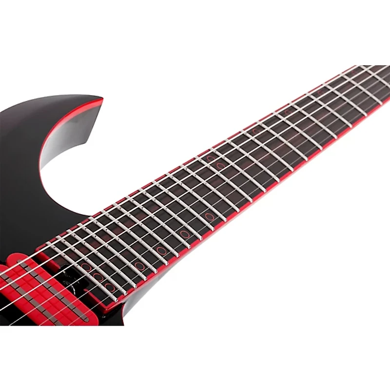 Schecter Guitar Research Sunset-6 Red Dawn Electric Guitar Gloss Black
