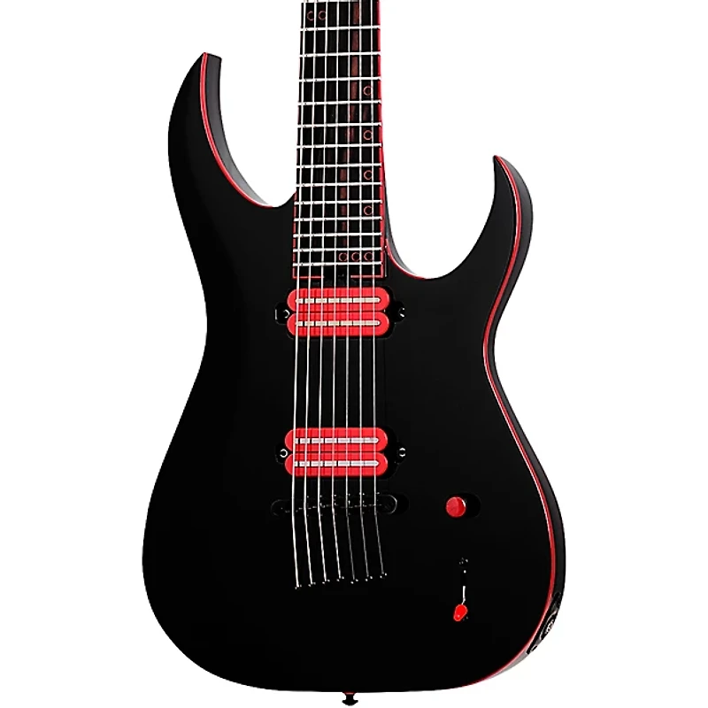 Schecter Guitar Research Sunset-7 Red Dawn Electric Guitar Gloss Black
