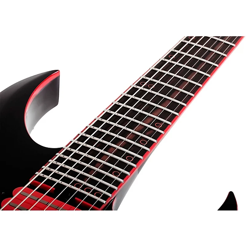 Schecter Guitar Research Sunset-7 Red Dawn Electric Guitar Gloss Black