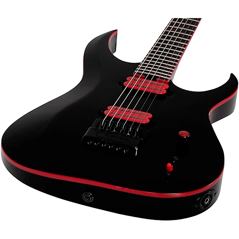 Schecter Guitar Research Sunset-6 ET EX Red Dawn Electric Guitar Gloss Black