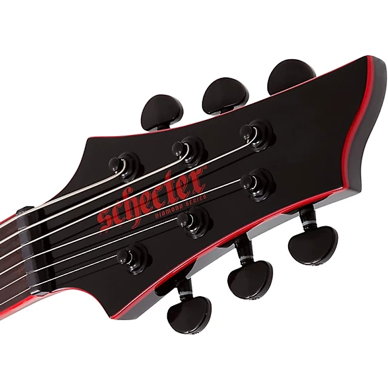 Schecter Guitar Research Sunset-6 ET EX Red Dawn Electric Guitar Gloss Black