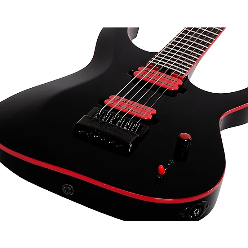 Schecter Guitar Research Sunset-6 ET Red Dawn Electric Guitar Gloss Black