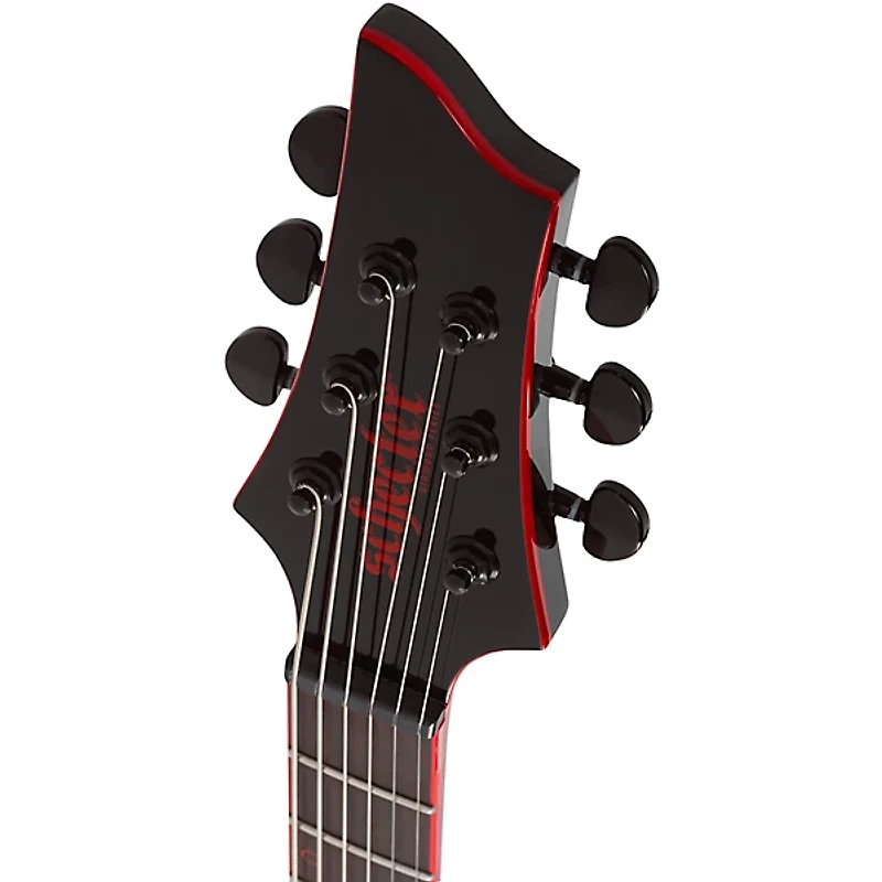 Schecter Guitar Research Sunset-6 ET Red Dawn Electric Guitar Gloss Black