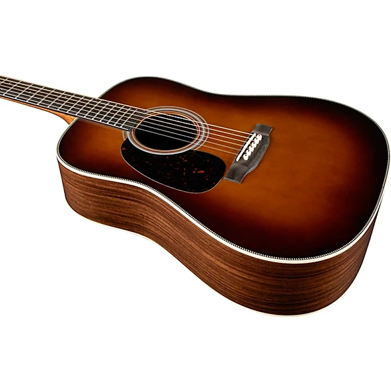 Martin HD-28 Standard Dreadnought Left-Handed Acoustic Guitar Ambertone
