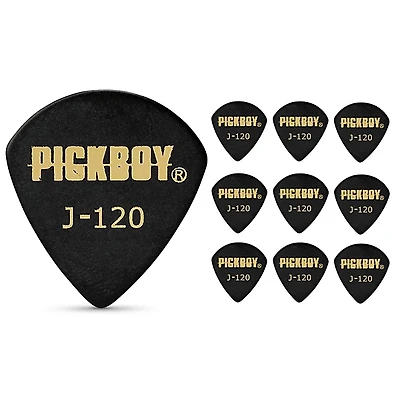 Pick Boy Black Polyacetal Jazz Guitar Picks 1.20 mm 10 Pack