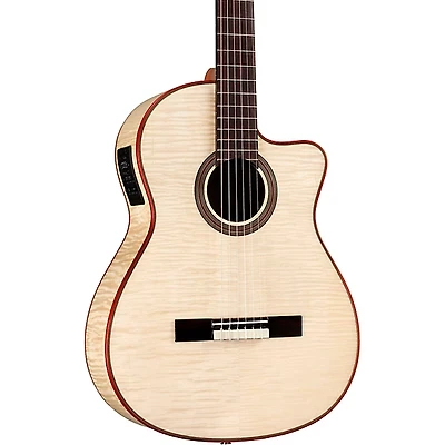 Cordoba Fusion 12 Exotic Top Nylon-String Classical Acoustic-Electric Guitar White Sands