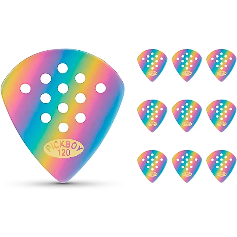 Pick Boy Pos-a-Grip Rainbow Cellulose Jazz Guitar Picks