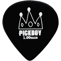 Pick Boy Round Raindrop Black with Crown Cellulose Guitar Picks