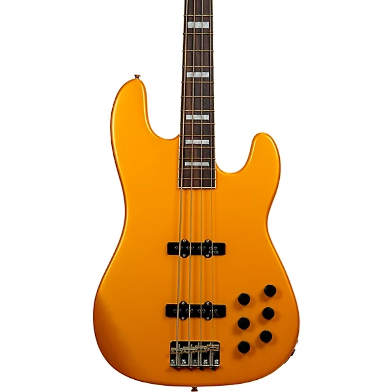 Markbass MB GV4 Gloxy CR RW Electric Bass Guitar Metallic Yellow