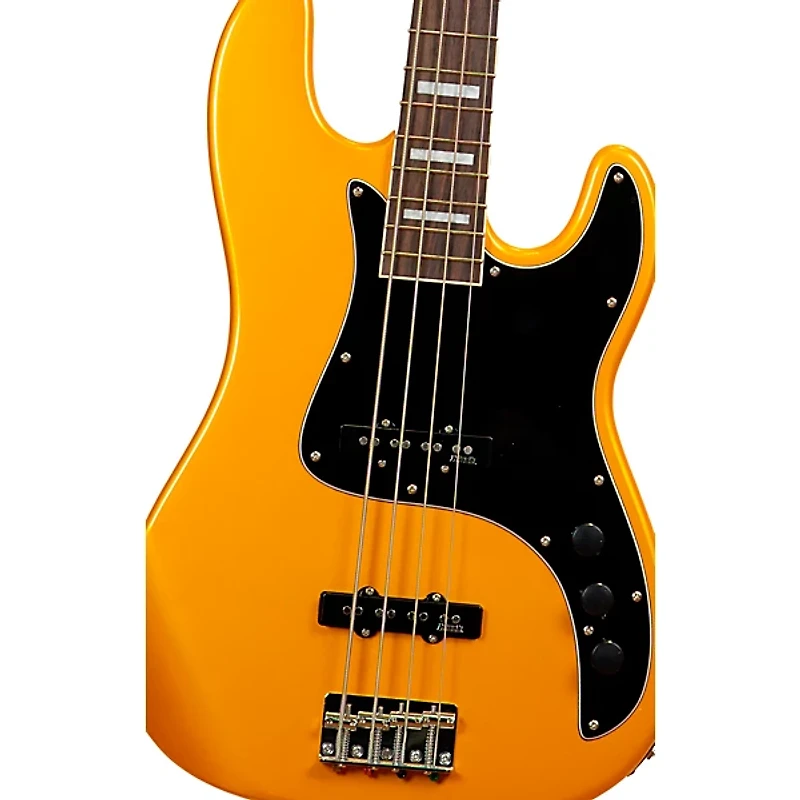 Markbass MB GV4 Gloxy CR RW Passive Electric Bass Guitar Metallic Yellow