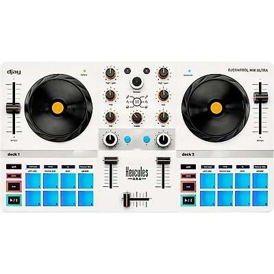 Hercules DJ DJControl Mix Ultra Portable DJ Controller for djay - White