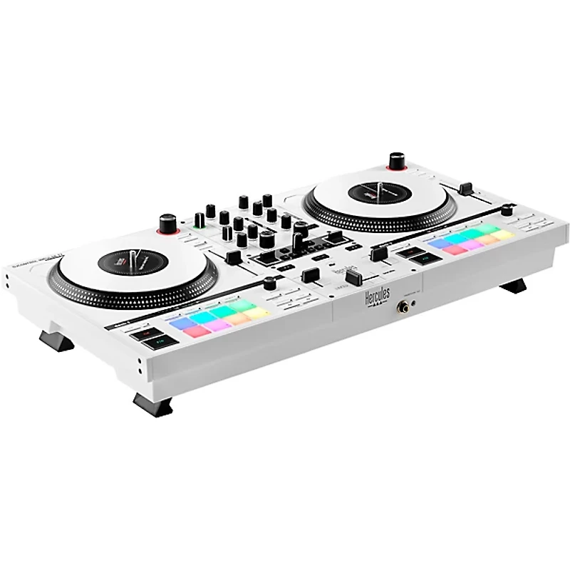 Hercules DJ DJControl Inpulse T7 2-Channel Motorized DJ Controller in Limited-Edition White with Bag