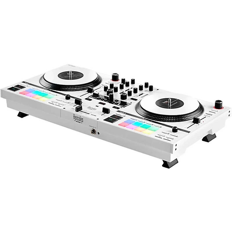 Hercules DJ DJControl Inpulse T7 2-Channel Motorized DJ Controller in Limited-Edition White with Bag