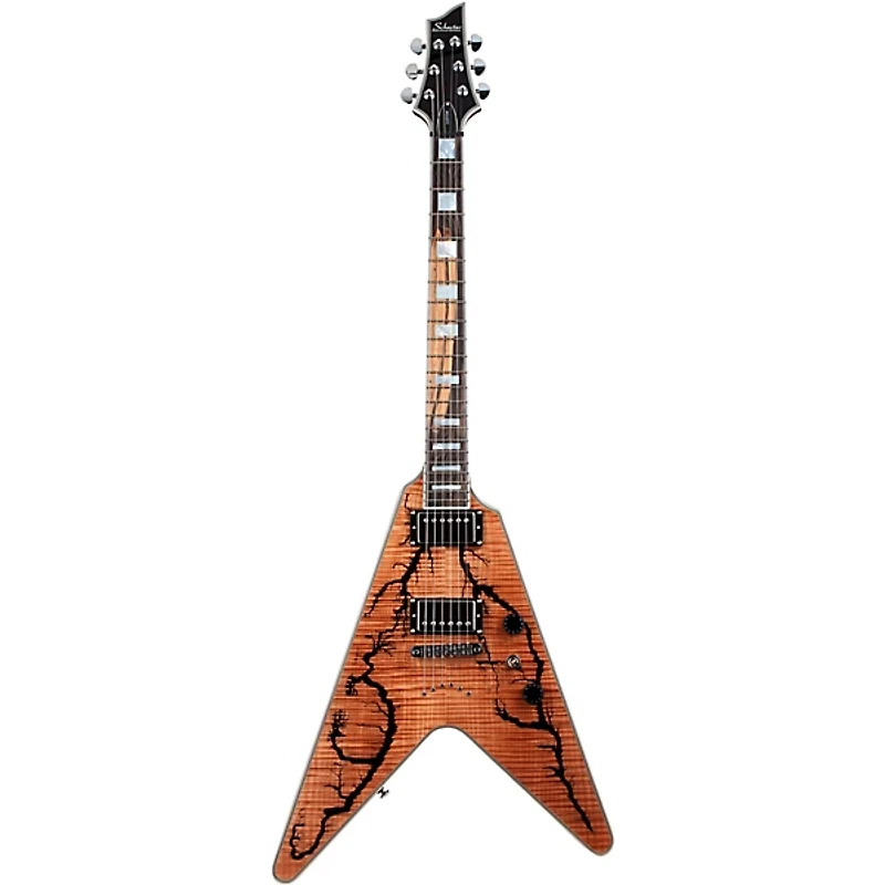 Schecter Guitar Research V-1 Electro-Resin Electric Guitar Gloss Natural