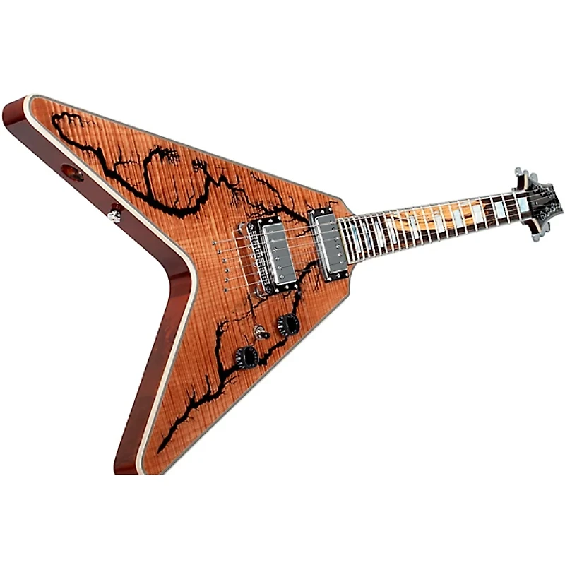 Schecter Guitar Research V-1 Electro-Resin Electric Guitar Gloss Natural