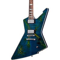 Schecter Guitar Research E-1 Electro-Resin Electric Guitar Transparent Blue