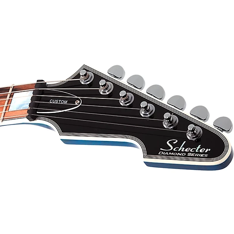 Schecter Guitar Research E-1 Electro-Resin Electric Guitar Transparent Blue