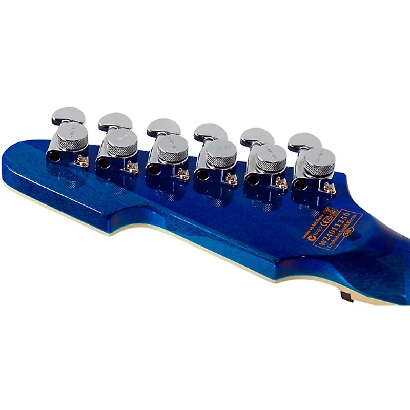 Schecter Guitar Research E-1 Electro-Resin Electric Guitar Transparent Blue