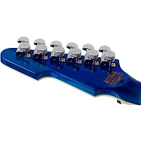 Schecter Guitar Research E-1 Electro-Resin Electric Guitar Transparent Blue