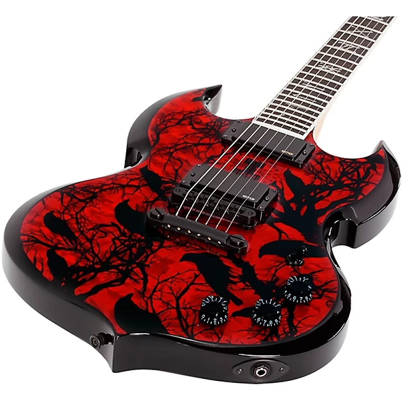 Wylde Audio Barbarian Electric Guitar Blood Raven