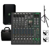 Mackie ProFX10GO Battery-Powered Mixer Bundle With Thump GO Speaker, Stand, Cables & Mixer Bag