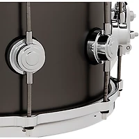 DW Collector's Series Satin Black Over Brass Snare Drum With Die Cast Hoops 14 x 6.5 in. Satin Black Over Brass