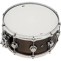 DW Collector's Series Satin Black Over Brass Snare Drum With Die Cast Hoops 14 x 6.5 in. Satin Black Over Brass