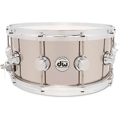 DW Collectors Series Stainless Steel Snare Drum With Die Cast Hoops 14 x 6.5 in. Stainless Steel