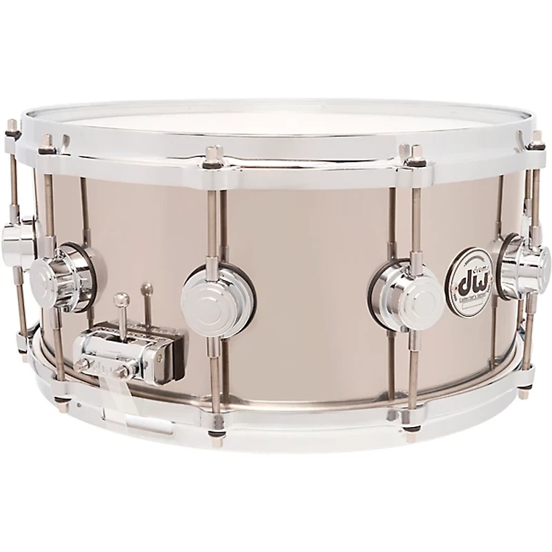 DW Collectors Series Stainless Steel Snare Drum With Die Cast Hoops 14 x 6.5 in. Stainless Steel