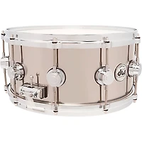 DW Collectors Series Stainless Steel Snare Drum With Die Cast Hoops 14 x 6.5 in. Stainless Steel