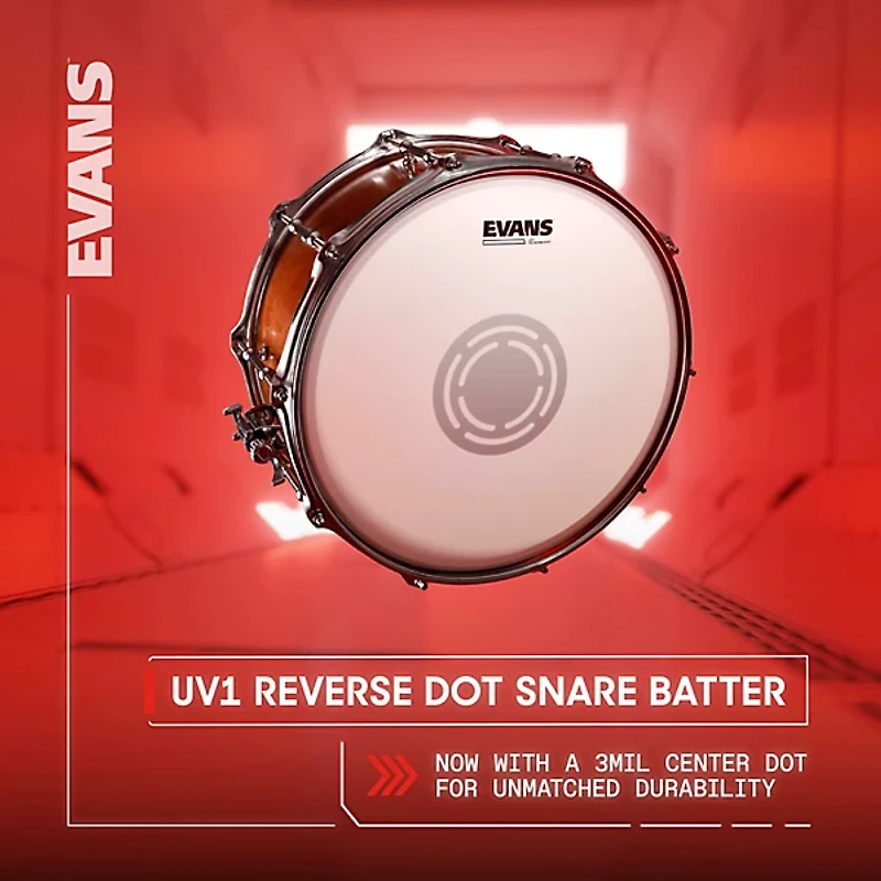 EVANS UV1 Reverse Dot Coated Snare Batter Drum Head