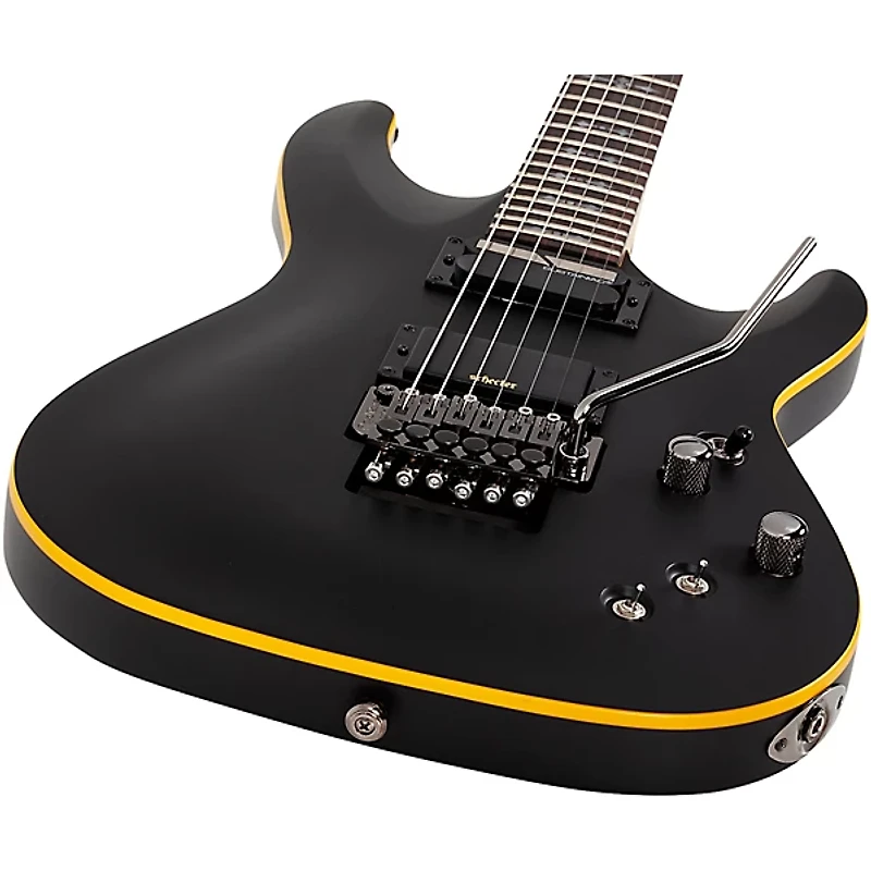 Schecter Guitar Research Demon-6 FR-S Electric Guitar Aged Black Satin