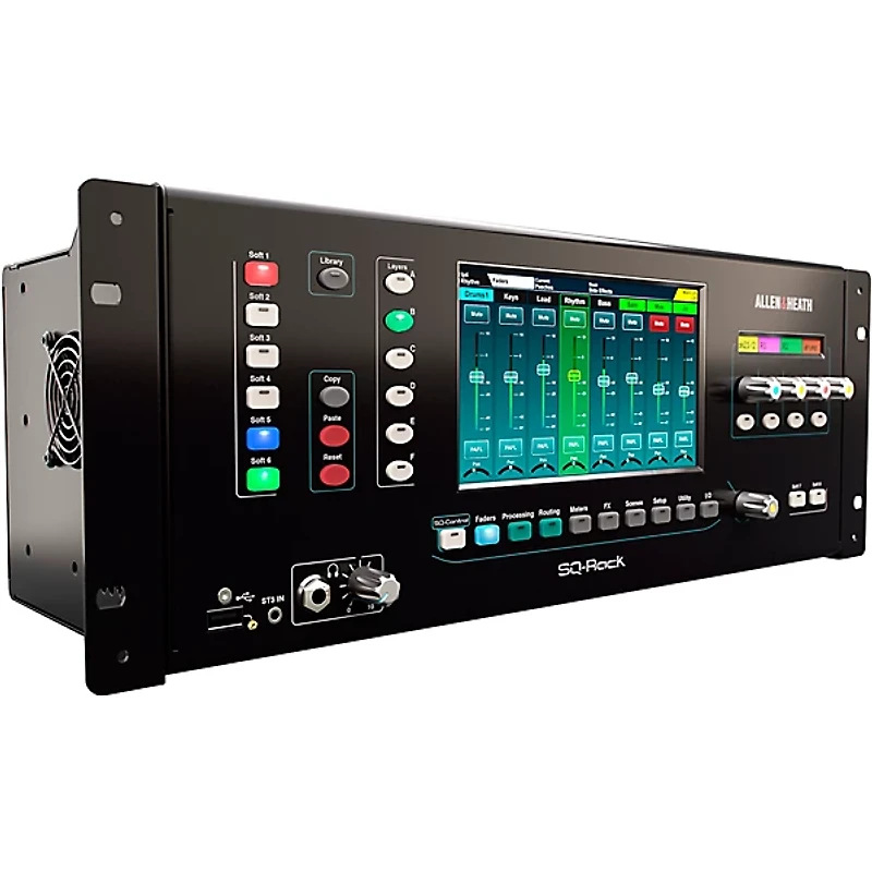 Allen & Heath SQ-RACK 48-Channel 96kHz XCVI Core Rack Mountable Digital Mixer With 7" HD Capacitive Touchscreen