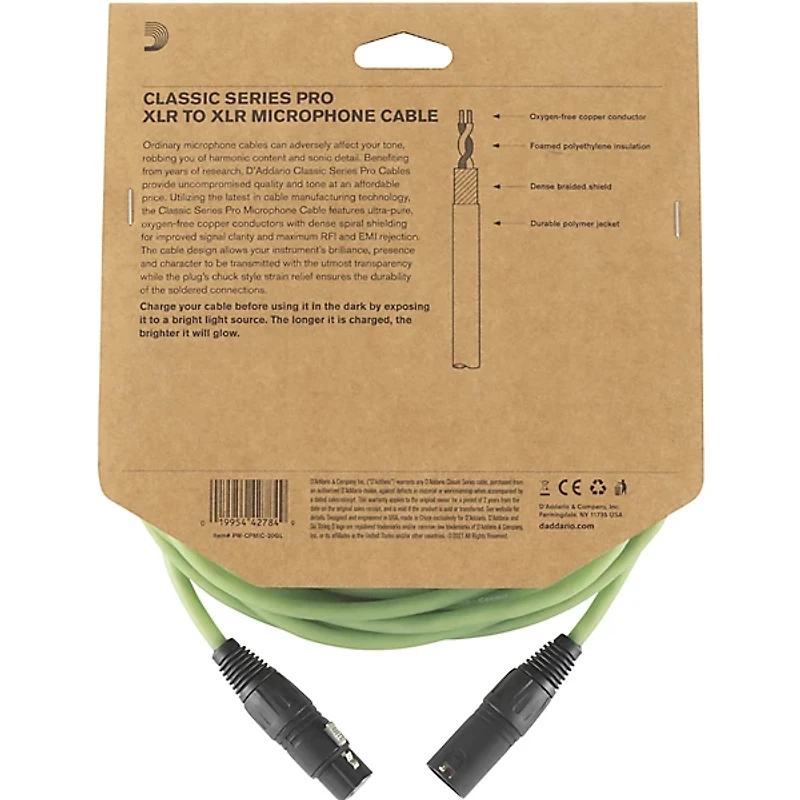 D'Addario Classic Pro Microphone Cable