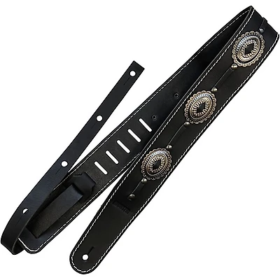 RICHTER Raw II Concho Guitar Strap Silver