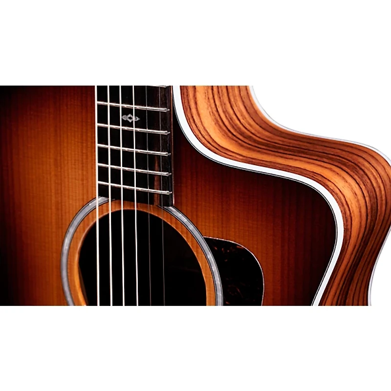 Taylor 214ce DLX Sunset Blvd Grand Auditorium Acoustic-Electric Guitar - Sunset Edgeburst