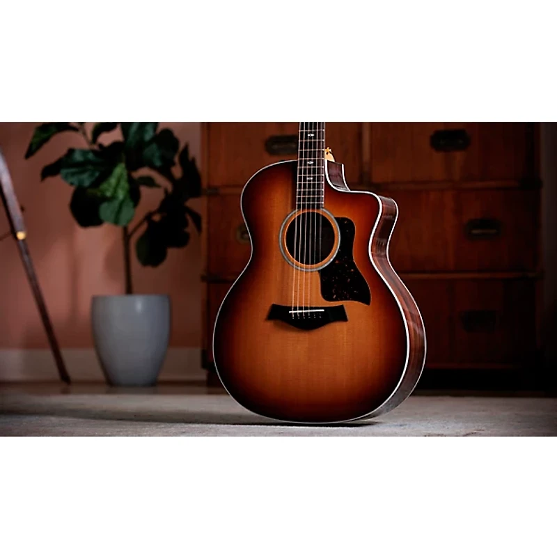 Taylor 214ce DLX Sunset Blvd Grand Auditorium Acoustic-Electric Guitar - Sunset Edgeburst