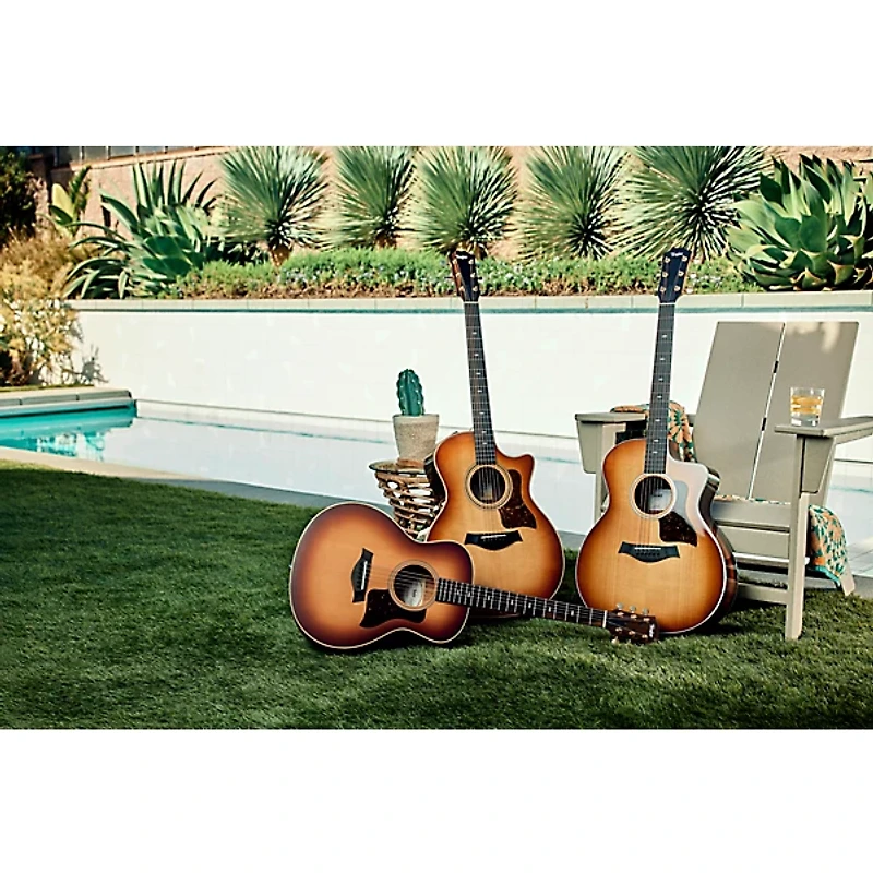 Taylor 214ce DLX Sunset Blvd Grand Auditorium Acoustic-Electric Guitar - Sunset Edgeburst