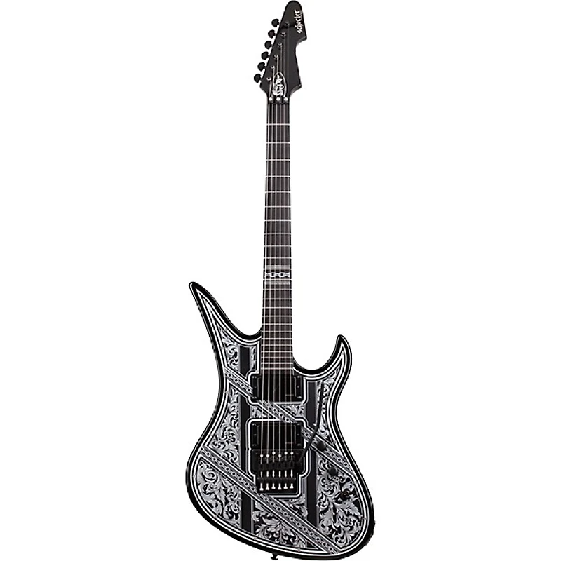 Schecter Guitar Research Avenger FR Przym Palladium Electric Guitar Gloss Black