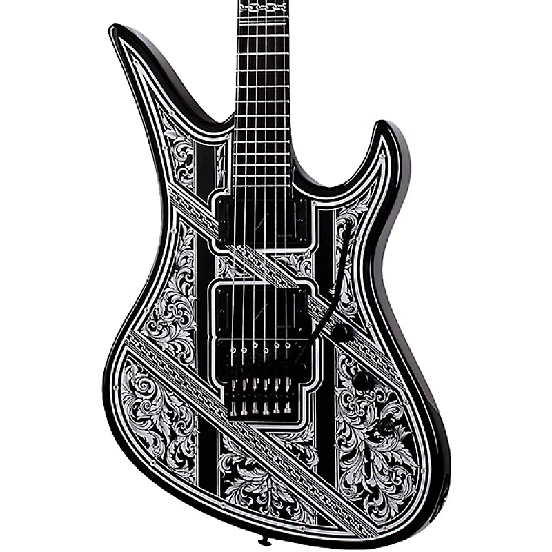 Schecter Guitar Research Avenger FR Przym Palladium Electric Guitar Gloss Black